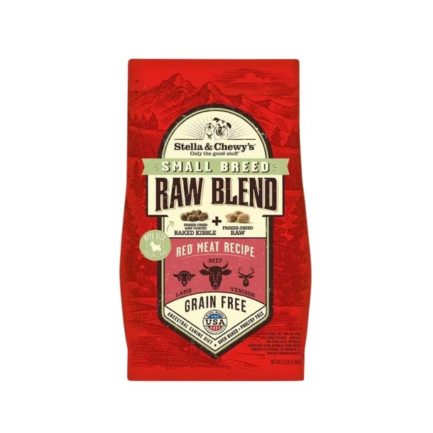 Stella & Chewy's Canine; Small Breed Red Meat Raw Blend Baked Kibble; 低溫烘焙狗糧及凍乾生肉粒 小型犬紅肉配方