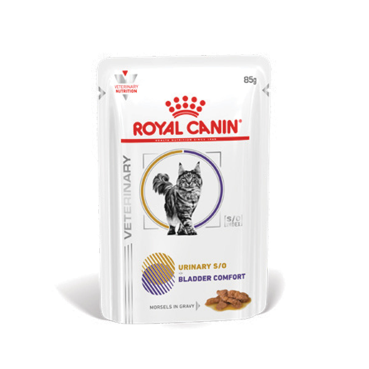 Royal Canin Feline; Urinary S/O + Bladder Comfort Gravy Pouch; 成貓泌尿道 + 膀胱舒緩處方濕糧(肉汁)