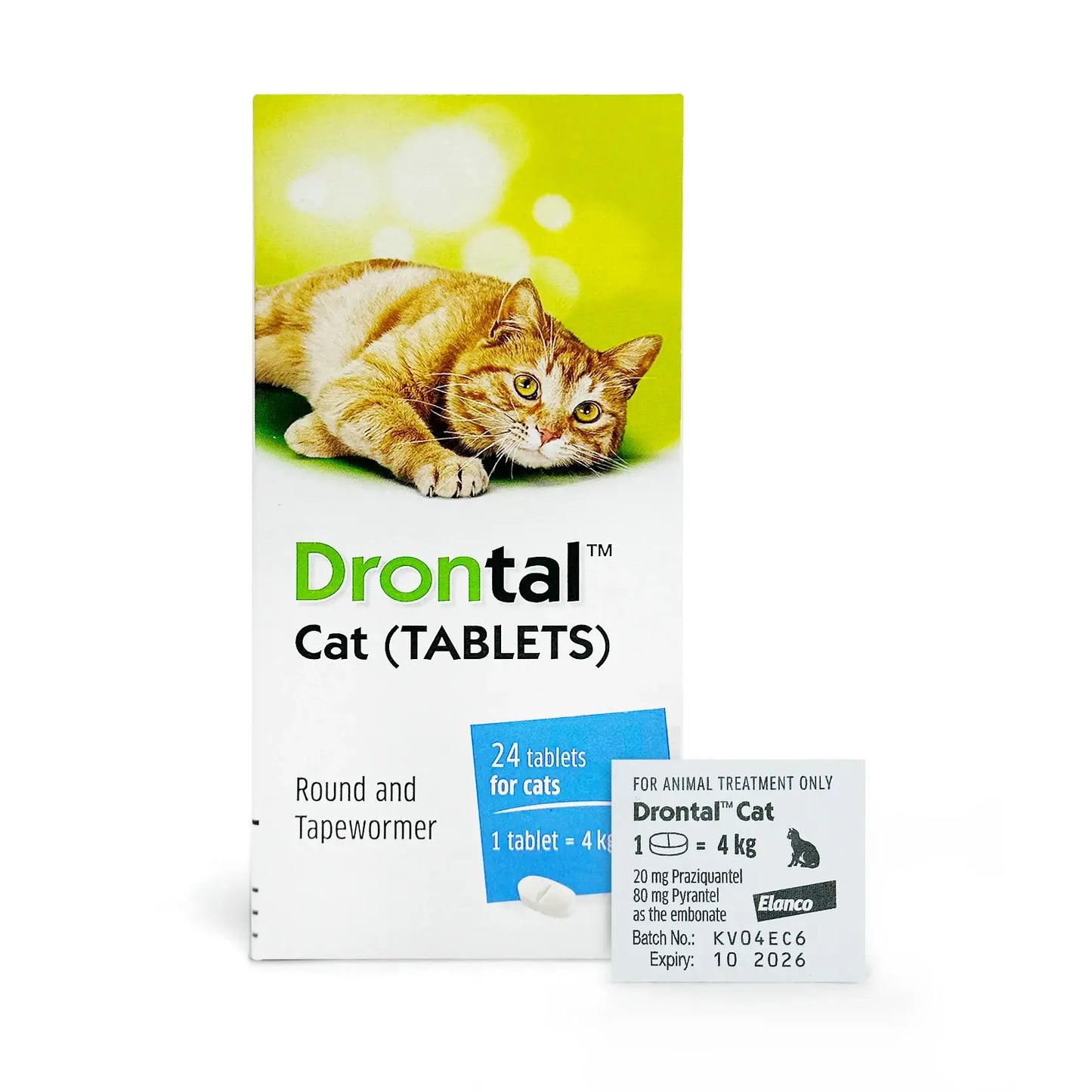 OTC Drontal Feline; Cat Tablets 1T/4kg; 貓用杜蟲藥 (藥片) 1T/4kg