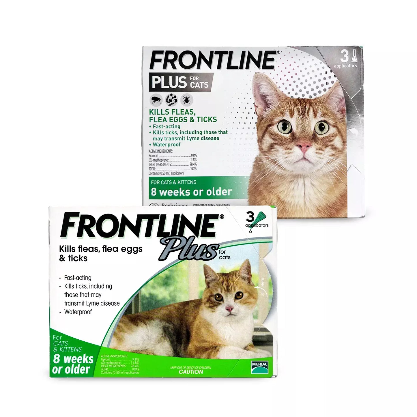 OTC Frontline Plus Feline; Anti-tick flea drops for cats