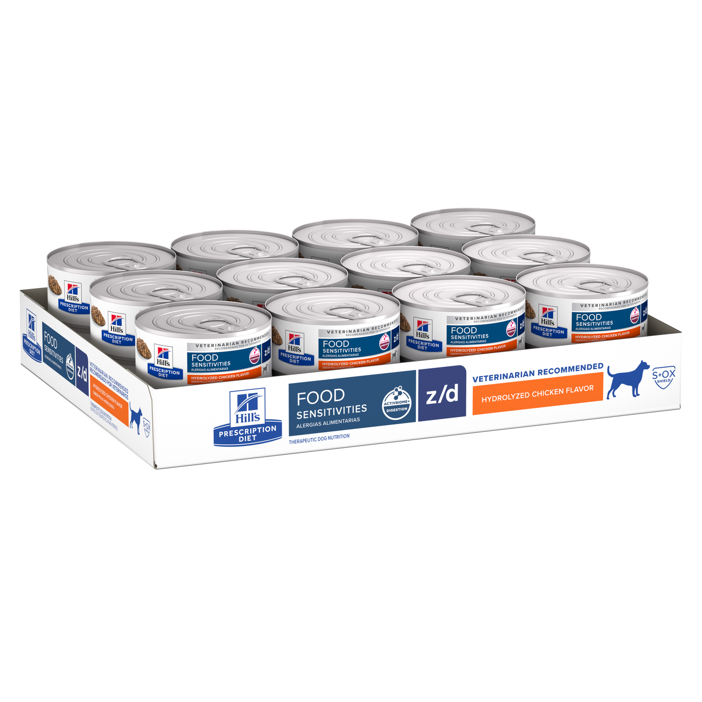 Hill's Canine; Z/D Skin / Food Sensitivities Canned; 希爾思™處方食品 犬用皮膚 / 食物敏感低過敏原處方罐頭 24罐