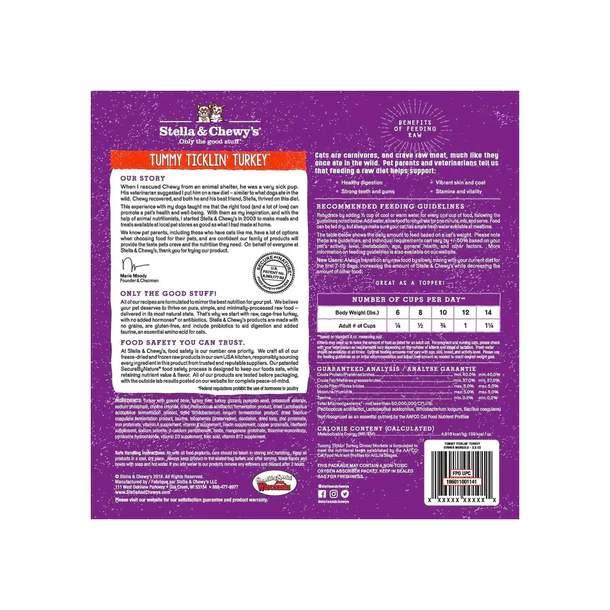 Stella & Chewy's Feline; Freeze-Dried Turkey Dinner Morsels; 凍乾貓糧火雞肉配方