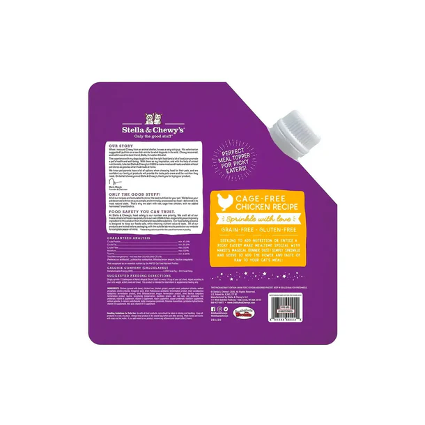 Stella & Chewy's Feline; Cage-Free Chicken Dinner Dust; 貓用魔幻肉塵放養雞配方