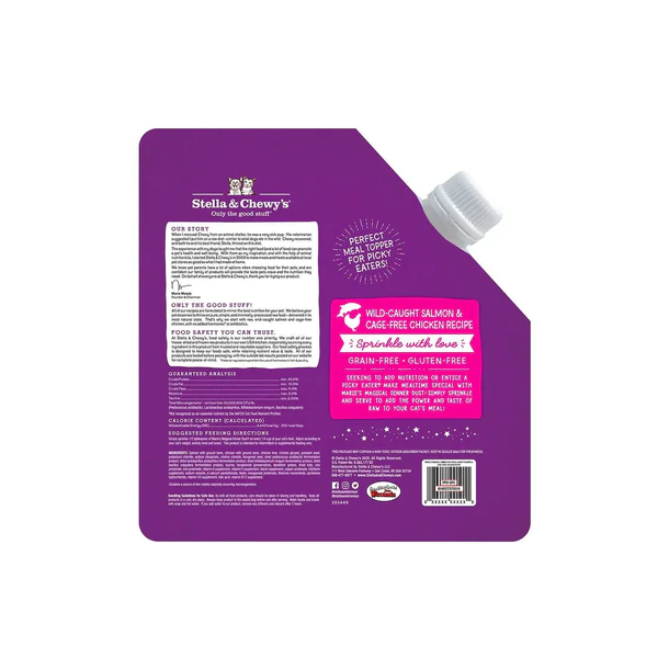 Stella & Chewy's Feline; Salmon & Cage-Free Chicken Dinner Dust; 貓用魔幻肉塵三文魚及雞肉配方
