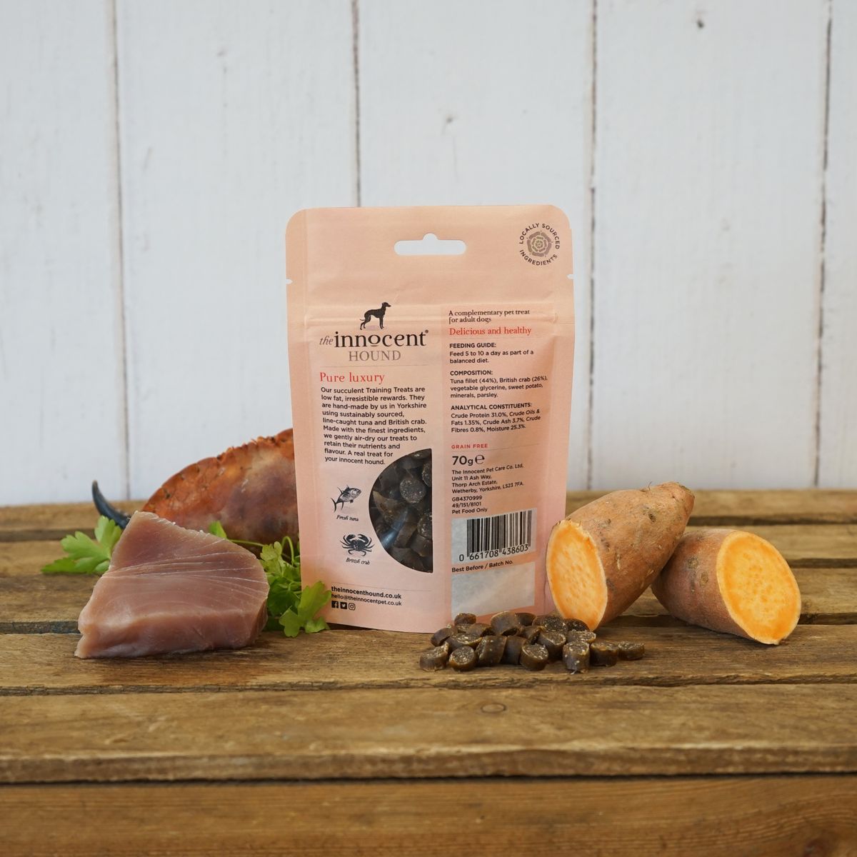 The Innocent Hound Canine; Tuna & Crab Air-Dried Treats; 狗用吞拿魚蟹肉風乾小食