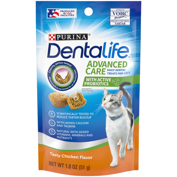 Purina Feline; Dentalife Advanced Care Chicken; 貓用潔齒餅雞肉口味