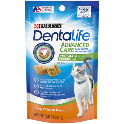 Purina Feline; Dentalife Advanced Care Chicken; 貓用潔齒餅雞肉口味