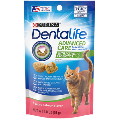 Purina Feline; Dentalife Advanced Care Salmon; 貓用潔齒餅三文魚口味