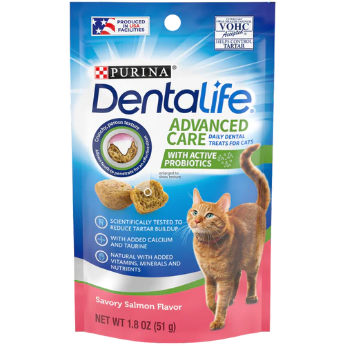 Purina Feline; Dentalife Advanced Care Salmon; 貓用潔齒餅三文魚口味