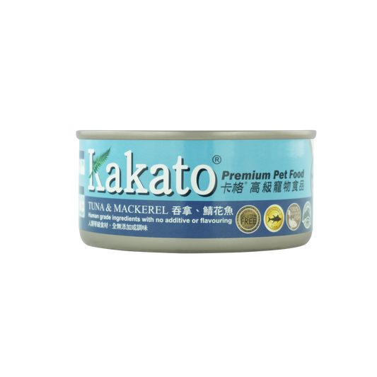 Kakato Cats and Dogs Fresh Canned Tuna and Mackerel 48 cans