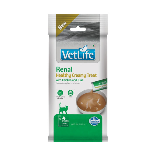Vet Life Feline; Renal Creamy Treats; 貓用條腎臟處方肉泥小食 15g x 4條
