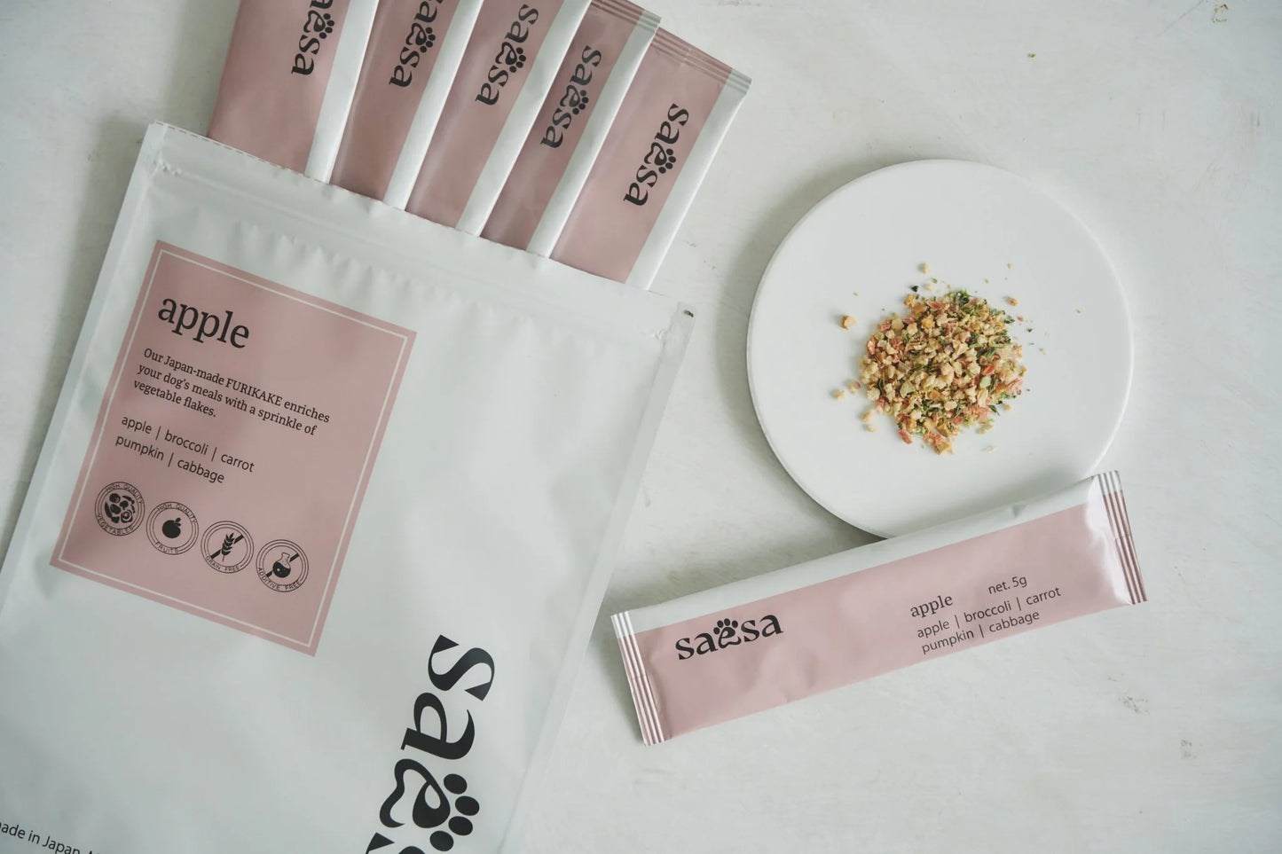 Saesa Canine Japan-Made Vegetable FURIKAKE Apple 犬用日本無添加蔬菜拌料 · 蘋果