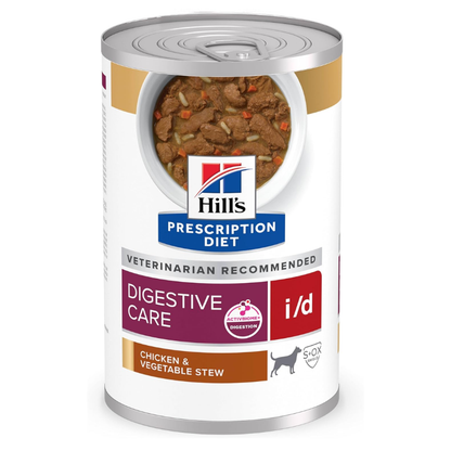 Hill's Canine; I/D Digestive Care Canned (Chicken Stew); 希爾思™處方食品 犬用消化系統護理處方罐頭（燉雞肉）