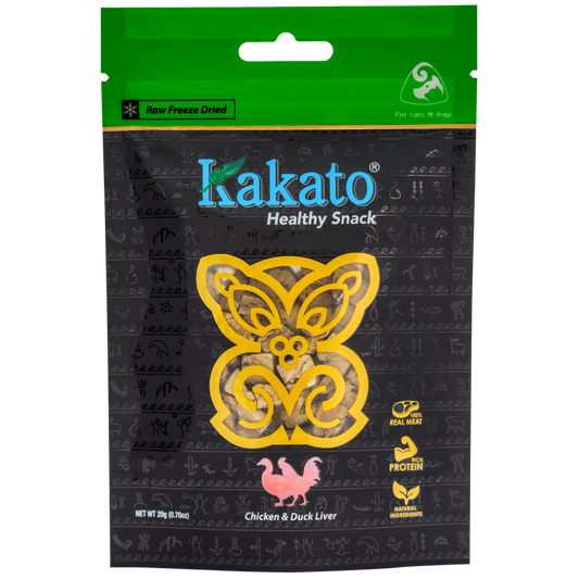 Kakato Feline & Canine; Freeze-Dried Pure Meat Snack Series Chicken & Duck Liver; 貓狗凍乾純肉小食 雞和鴨肝 (955)