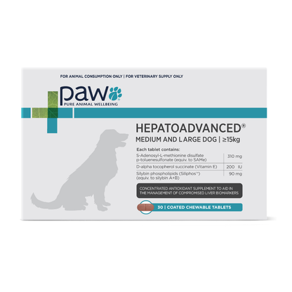 OTC PAW Canine; HepatoAdvanced Medium & Large Dog Chews; 肝臟高效護理配方咀嚼片（中型及大型犬）