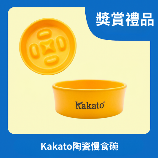 [獎賞禮品] Kakato 陶瓷慢食碗 (黃色)