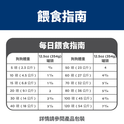 Hill's Canine; Gastrointestinal Biome Chicken & Vegetable Stew Canned; 希爾思™處方食品 犬用GI Biome健康腸菌叢處方罐頭（雞肉燉蔬菜味）12罐