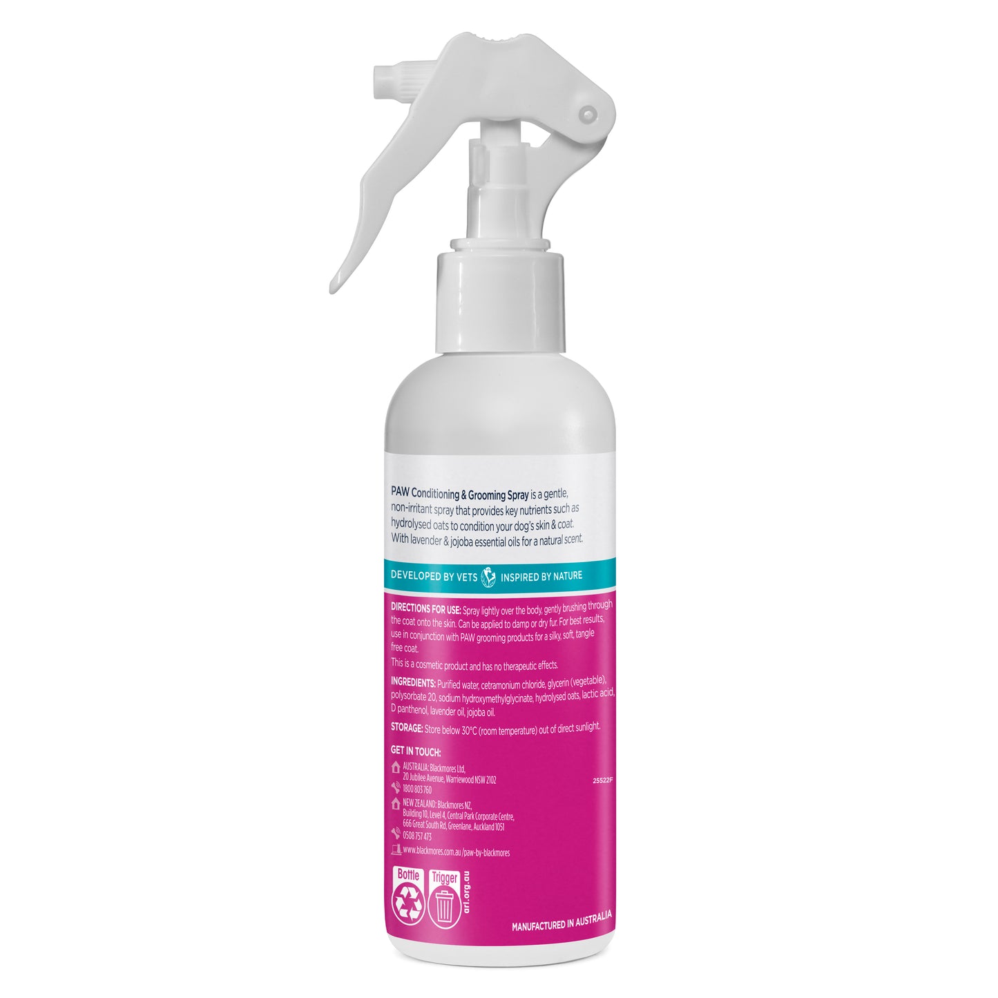 OTC PAW Canine; Conditioning & Grooming Spray; 狗用毛髮調理與美容噴霧