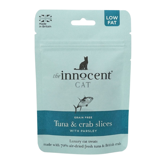 The Innocent Hound Feline; Tuna & Crab Slices Air-Dried Treats; 貓用吞拿魚蟹肉風乾小食