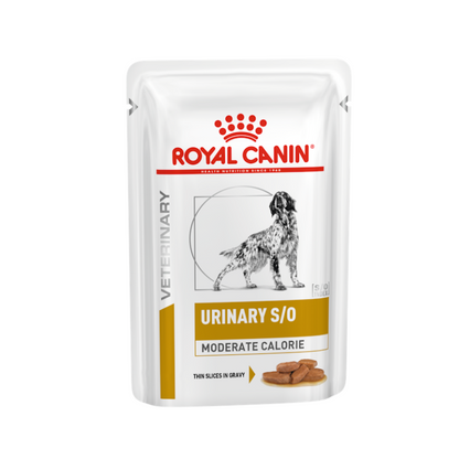 Royal Canin Canine; Urinary S/O Moderate Calorie Pouch-Loaf; 成犬泌尿道處方袋裝濕糧 （適量卡路里肉汁） 12包