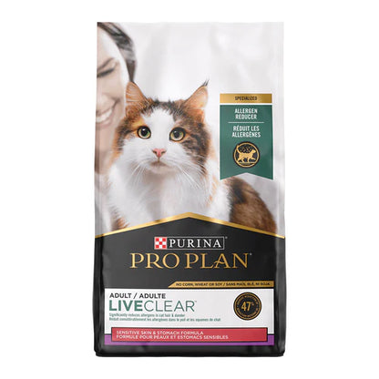 Purina Pro Plan Feline; LiveClear Adult Sensitive Skin & Stomach; 舒敏系列成貓敏感皮膚及腸胃配方