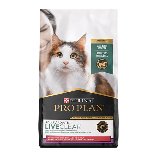 Purina Pro Plan Feline; LiveClear Adult Sensitive Skin & Stomach; 舒敏系列成貓敏感皮膚及腸胃配方