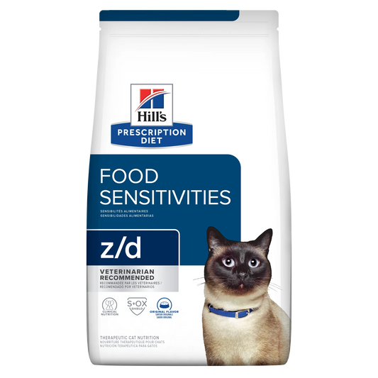 Hill's Feline; Z/D Skin/Food Sensitivities; 希爾思™處方食品 貓用皮膚 / 食物敏感低過敏原配方