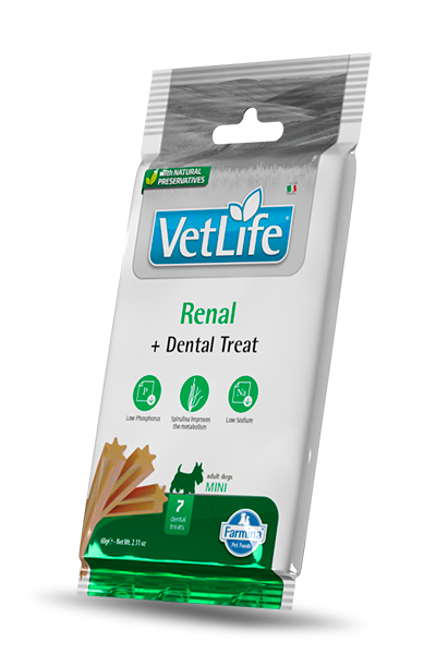 Vet Life Canine; Dental Treats Renal MINI; 犬用腎臟配方小型犬潔齒小食