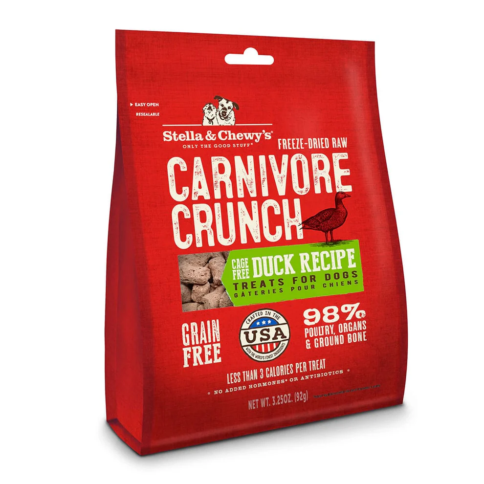 Stella &amp; Chewy's Carnivore Crunch Cage-Free Duck Recipe for Dogs and Cats, Stella &amp; Chewy's Freeze-Dried Duck Cage Recipe for Dogs and Cats