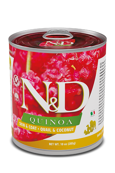 Farmina N&D Canine; Quinoa Skin & Coat Quail Canned; 犬用藜麥系列皮毛保健鵪鶉罐頭配方