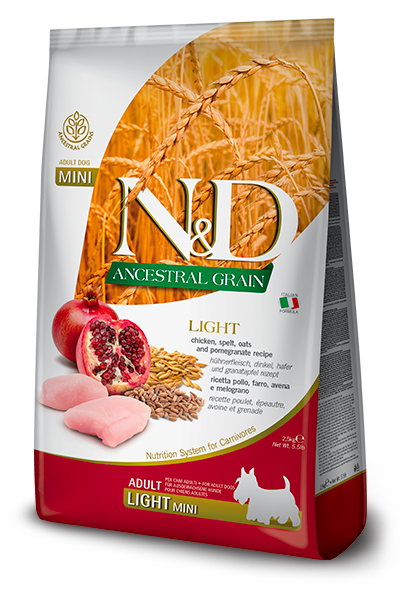 Farmina N&D Canine; Senior Mini Ancestral Grain Chicken & Pomegranate; 高齡犬小顆粒低穀物系列雞肉石榴配方