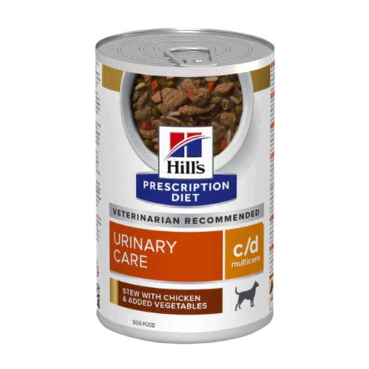 Hill's Canine; C/D Urinary Care Canned (Chicken & Vegetable Stew); 希爾思™處方食品 犬用泌尿道護理處方罐頭（雞肉及燉菜）