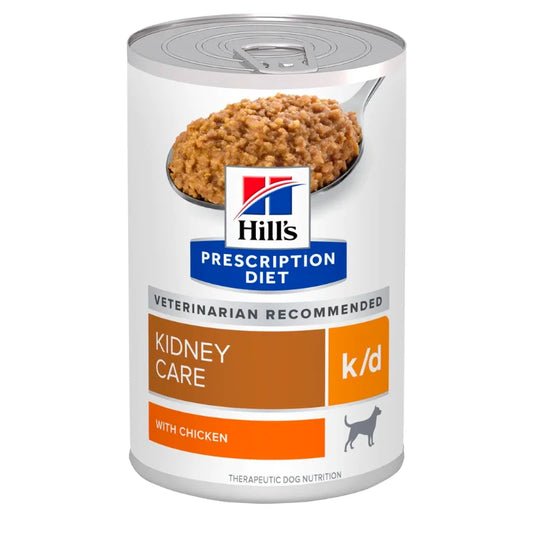 Hill's Canine; K/D Kidney Care Canned (Chicken); 希爾思™處方食品 犬用腎臟護理處方罐頭（雞肉） 12罐