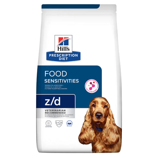Hill's Canine; Z/D Skin/Food Sensitivities; 希爾思™處方食品 犬用皮膚 / 食物敏感低過敏原配方