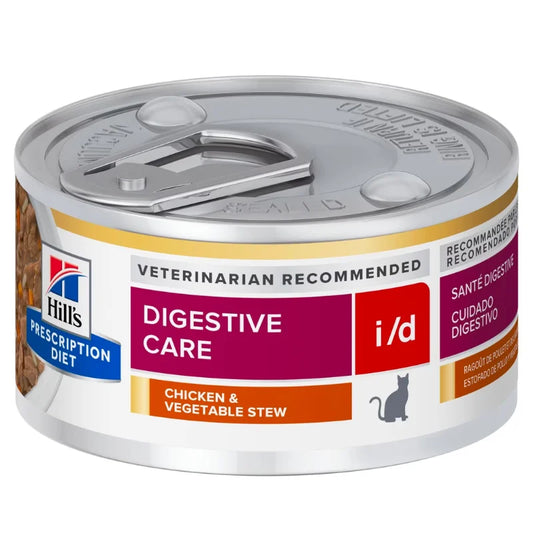Hill's Feline; I/D Digestive Care Canned (Chicken & Vegetable Stew); 希爾思™處方食品 貓用消化系統護理處方罐頭（雞肉及燉菜） 24罐