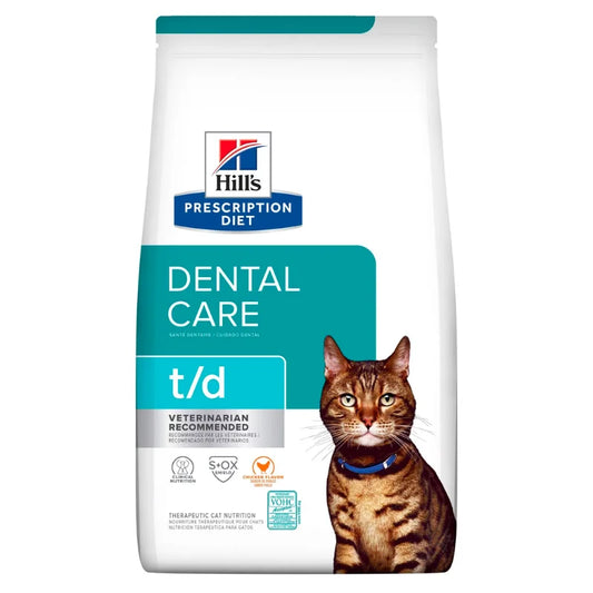 Hill's Feline; T/D Dental Care; 希爾思™處方食品 貓用口腔護理配方