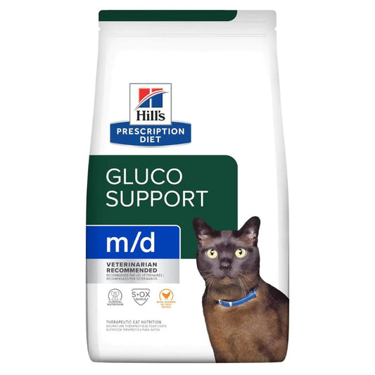 Hill's Feline; M/D Gluco Support (Chicken); 希爾思™處方食品 貓用減重及糖尿病胰島素控制配方