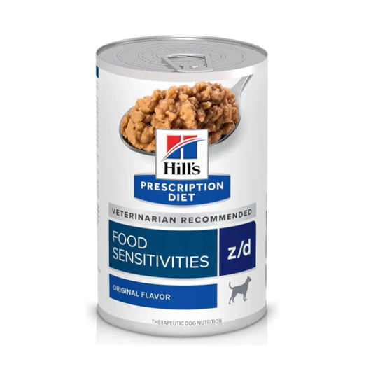 Hill's Canine; Z/D Ultra - Skin/Food Sensitivities Canned; 希爾思™處方食品 犬用皮膚 / 食物敏感低過敏原處方罐頭 12罐