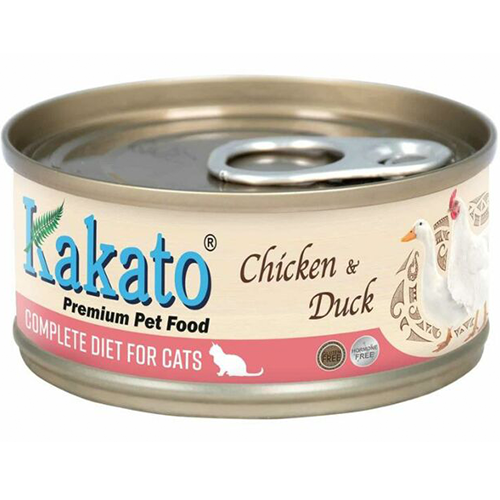 Kakato Complete Nutrition Cat Canned Chicken and Duck Meat 48 cans (762)