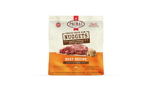 Primal Canine; Freeze Dried Nuggets Beef Formula; 凍乾狗糧牛肉配方