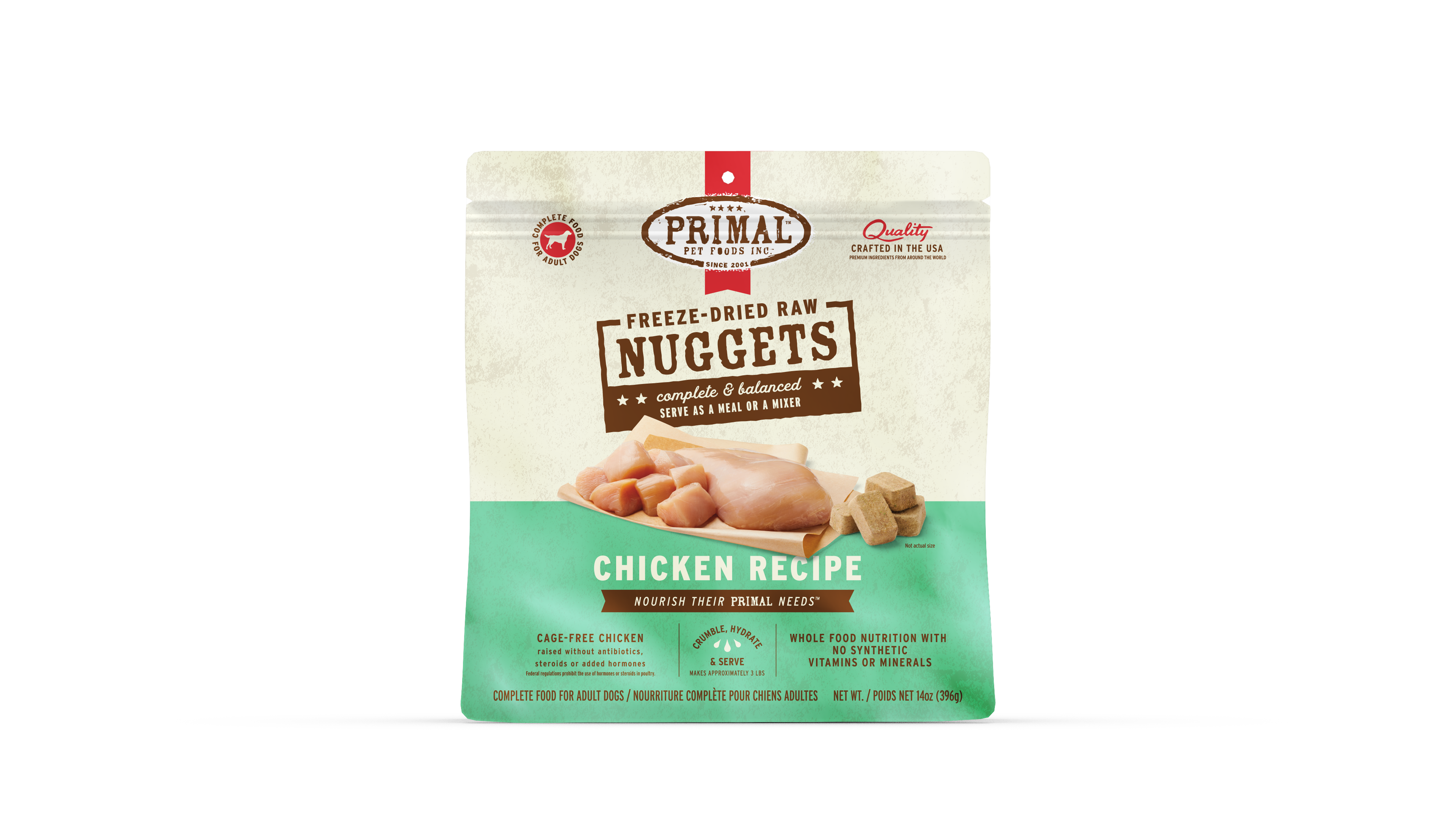 Primal Canine; Freeze Dried Nuggets Chicken Formula;