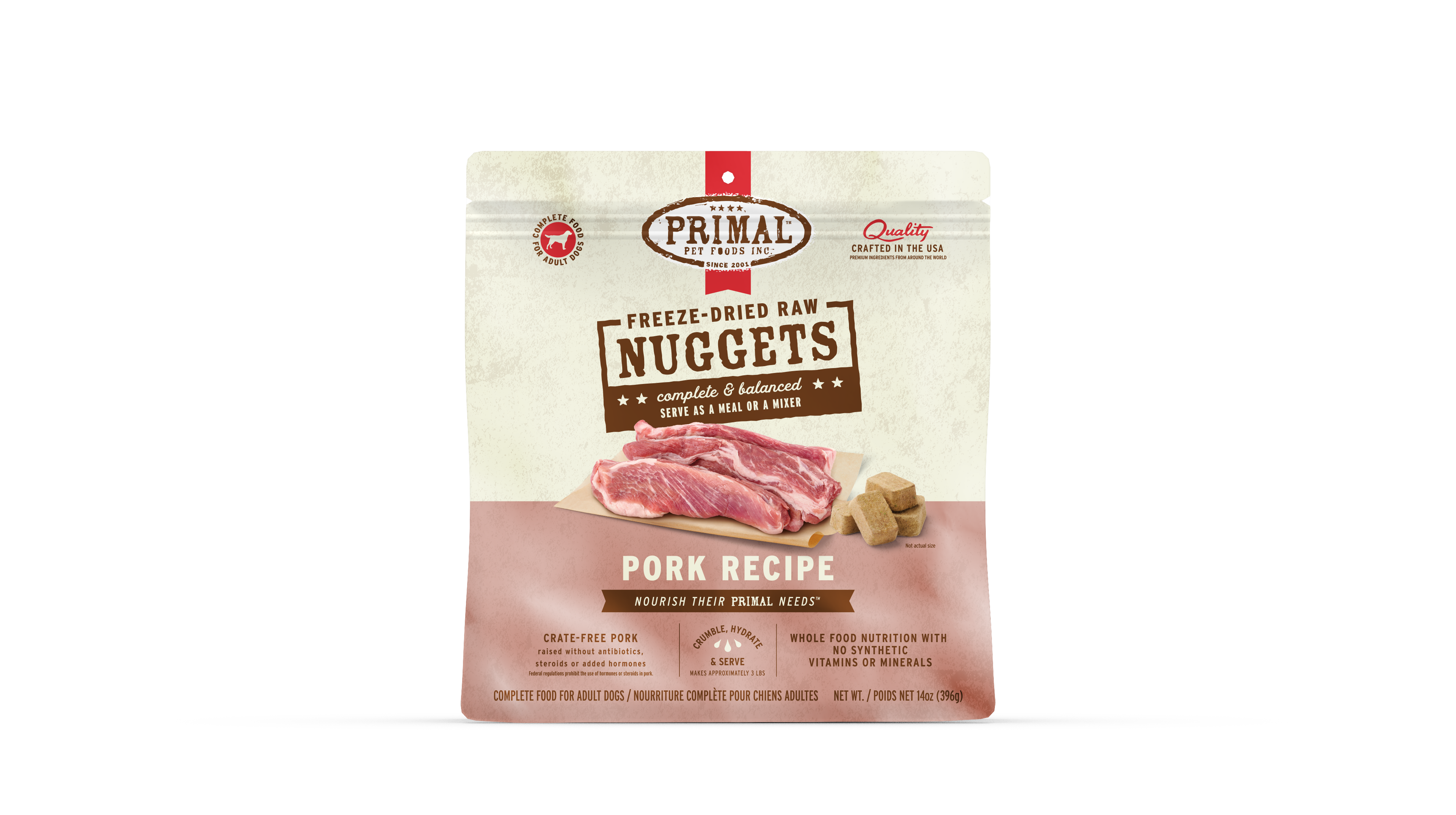 Primal Canine; Freeze Dried Nuggets Pork Formula;