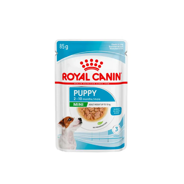 FOTC Royal Canin Canine; Mini Puppy Gravy Pouch; 小型幼犬營養袋裝濕糧(肉汁) 12包
