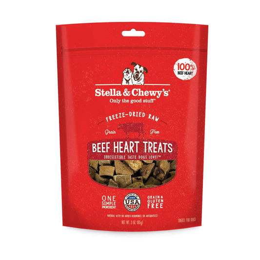 Stella &amp; Chewy's Single Ingredient Beef Heart Treats for Dogs, Stella &amp; Chewy's Freeze-Dried Single Ingredient Beef Heart Treats for Dogs