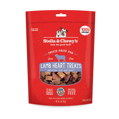 Stella &amp; Chewy's Single Ingredient Lamb Heart Treats for Dogs, Stella &amp; Chewy's Freeze-Dried Single Ingredient Lamb Heart Treats for Dogs