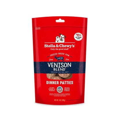 Stella &amp; Chewy's Freeze Dried Venison Blend Dinner Patties for Dogs; Stella &amp; Chewy's Freeze Dried Venison and Lamb Patties for Dogs;