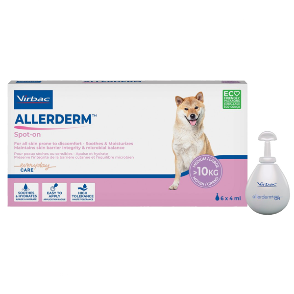 OTC Virbac Canine; Allerderm Spot On SIS 4ml; 全新升級配方愛樂滴皮膚屏障滴劑（10公斤以上犬用）