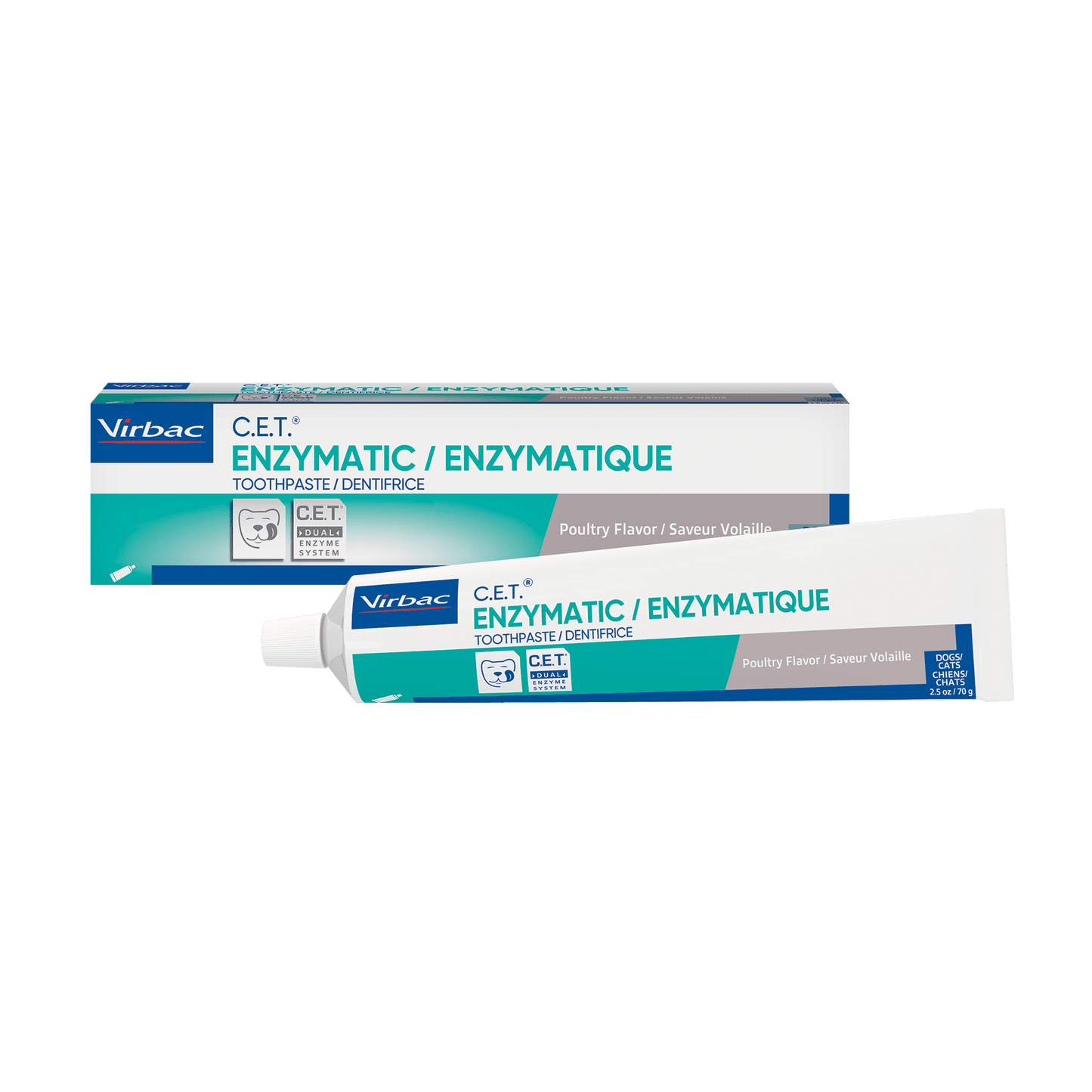 OTC Virbac Canine & Feline; C.E.T. Enzymatic Toothpaste; 複合酶牙膏（雞肉味）70g