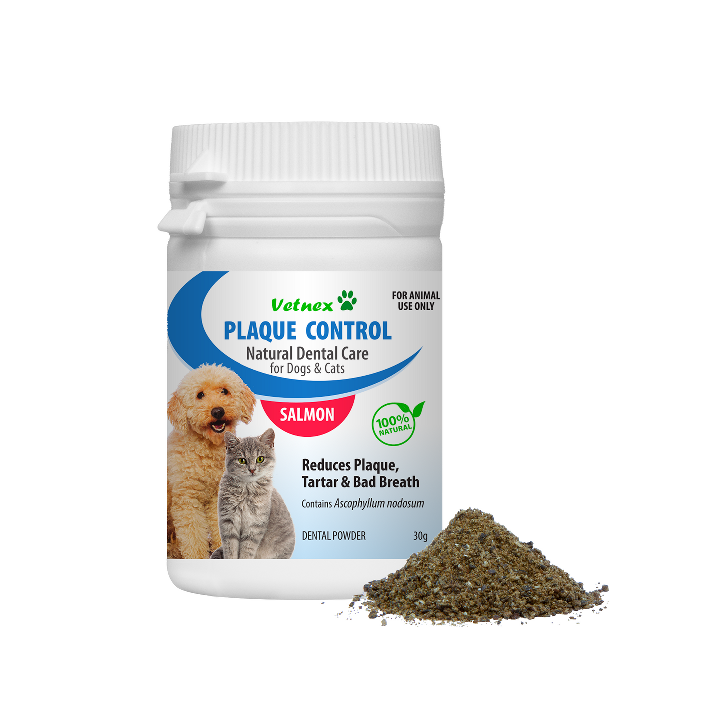 OTC Vetnex Plaque Control Powder for Cats and Dogs (Salmon Flavor)