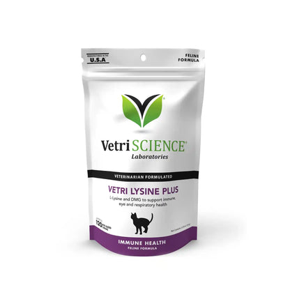 OTC VetriScience Vetri Lysine Plus Immune System Chewable Tablets for Cats 